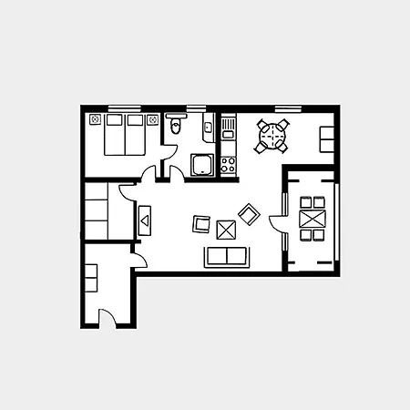 アパート Strandvillen - Mit 1 Schlafzimmer Und Balkon Ah-723 ビンツ